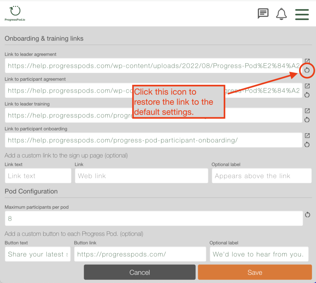 How to Edit or Reset the Progress Pod Membership Onboarding and ...